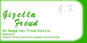 gizella freud business card